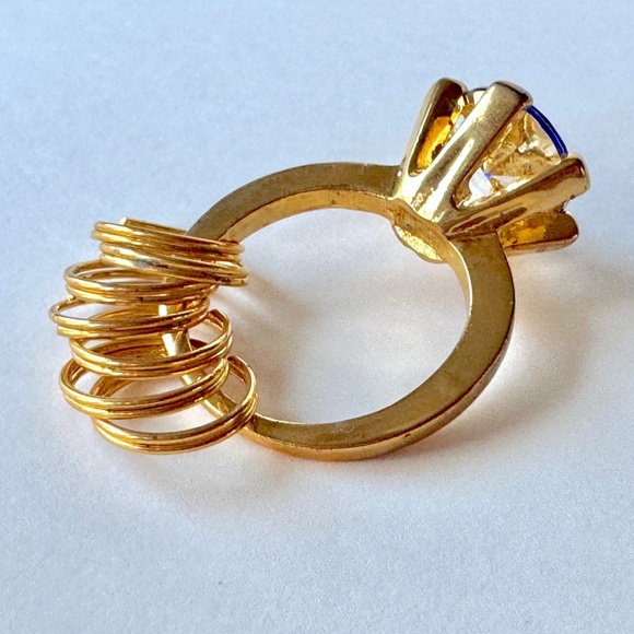 Key Ring, Faux Sapphire Keychain - Picture 5 of 8